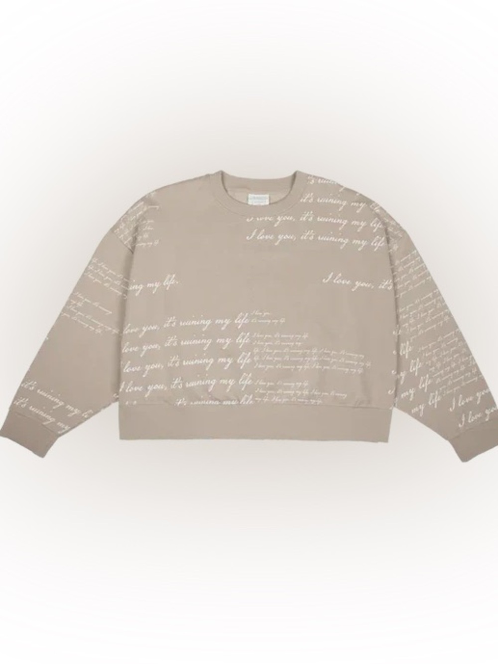 MAKE OFFER - TAYLOR SWIFT Tortured Poets Department Script Cropped Sweatshirt